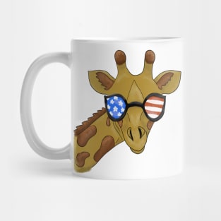 4th of july giraffe Mug